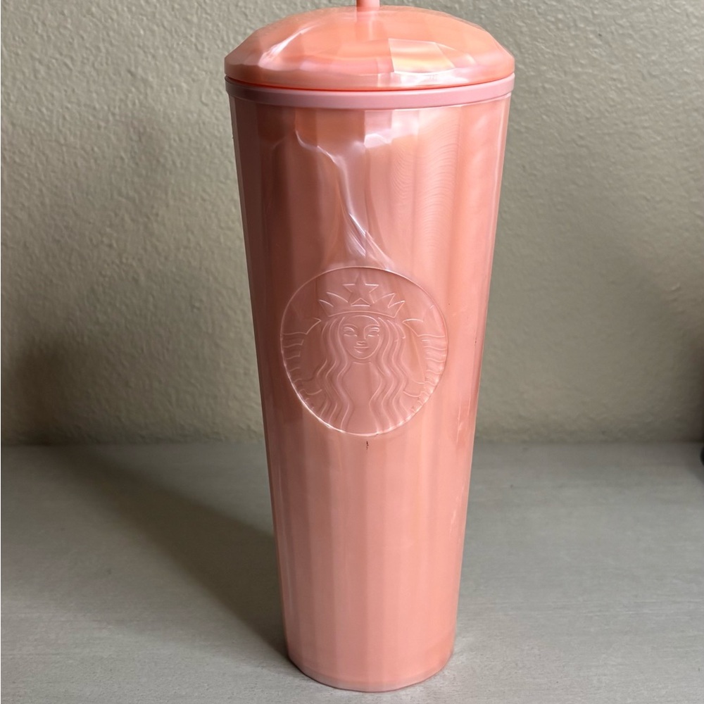 Starbucks Pink Accent Tumbler with Glossy Finish